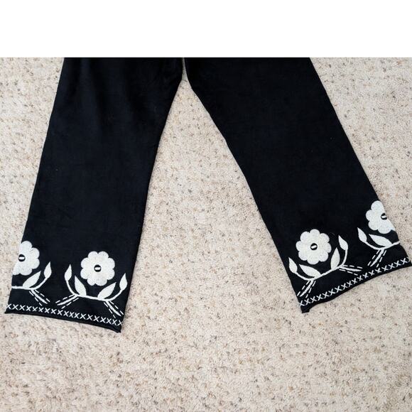 lucky brand knitwear vintage y2k embroidered cropped sweatpants - Picture 7 of 16